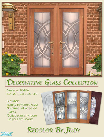 Sims 2 — Judy Sign Door Series 2 - RC06 by judyhugsnoopy — Decorative Glass Collection Door suitable for your Sim House:D