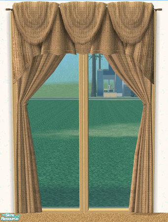 Sims 2 — NK Woven Curtains - Curtain 6 by MoMama — A sort of a taupe weave here. Bringing curtains to new levels.