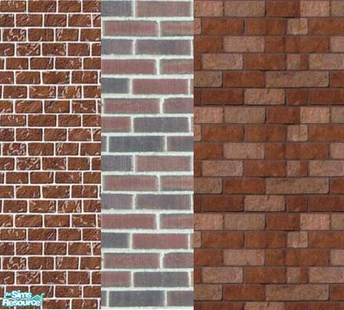 Sims 2 — my brick wall 2 set by skinflin — country walls