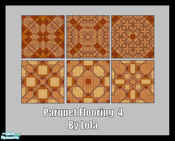Sims 2 — Parquet Flooring Part 4 by Lola — A flooring made of pieces of wood fitted together to form a pattern.