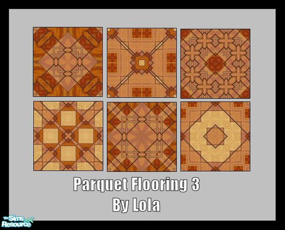 Sims 2 — Parquet Flooring Part 3 by Lola — A flooring made of pieces of wood fitted together to form a pattern.