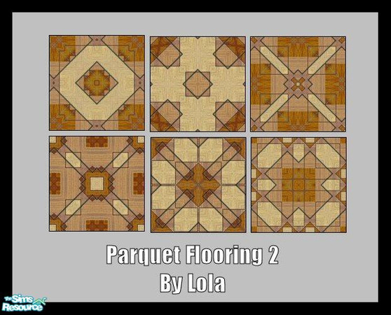 Sims 2 — Parquet Flooring Part 2 by Lola — A flooring made of pieces of wood fitted together to form a pattern.