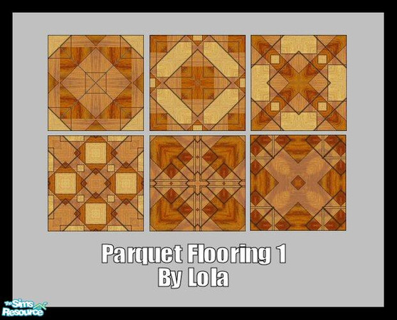Sims 2 — Parquet Flooring Part 1 by Lola — A flooring made of pieces of wood fitted together to form a pattern.
