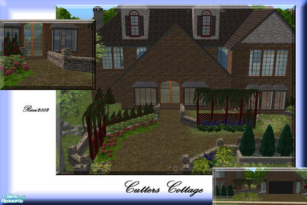 Sims 2 — Cutters Cottage by TheNumbersWoman — This is a beautifully landscaped cottage Featuring Cyclonsues new fencing