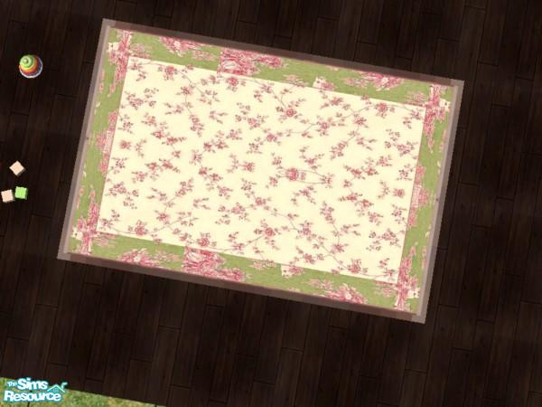 Sims 2 — Shabby Chic baby girl nursery set1 -rug by kristiemi — This rug is made to match the rest of the Shabby Chic