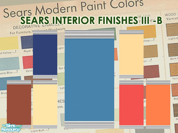 Sims 2 — Sears Interior Finishes 3B by h3psibah — Same Sears catalog colors as set 3, but here with crown molding. By