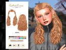 Sims 4 — Karina Hairstyle by sehablasimlish — Wavy, curly hair with two small braids on the sides, some metal accessories