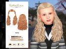 Sims 4 — Karina Hairstyle for Children by sehablasimlish — Wavy, curly hair with two small braids on the sides, some