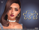 Sims 4 — Floral Hoop Earrings by feyona — Floral Hoop Earrings come in 4 colors