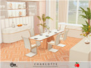 Sims 4 — Charlotte - dining by melapples — a large, bright and modern dining room. 6x10