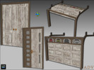 Sims 4 — ADV_Mabra_s4DoorSet27 by MABRA2 — A set of double and single front door and closed and open garage door