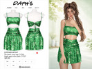 Sims 4 — CLOTHES SET537 by Daph's — A fresh and feminine two-piece outfit featuring a tie-back crop top and a