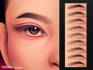 Sims 4 — Silken Arc Eyebrows N181 V2 by cosimetic — Silken Arc Eyebrows V2 offer a denser hair texture and a more defined