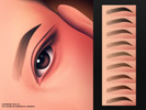Sims 4 — Silken Arc Eyebrows N181 V1 by cosimetic — Silken Arc Eyebrows V1 feature a soft, silky hair texture for a