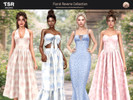 Sims 4 — SET-Floral Reverie Collection BD1669 by busra-tr — - Set Inclued : Midi Dress x2 - Top - Skirt - Maxi Dress - 10