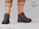 Sims 4 — Child Slip On Ankle Boots by FlyStone — Child ankle boots with slip-on design, rounded toe, padded collar,