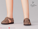 Sims 4 — Child Fisherman Flat Sandals by FlyStone — Child fisherman style flat sandals with woven cage upper, open toe