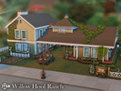 Sims 4 — Willow Hoof Ranch l noCC by simZmora — A cozy ranch residence combining domestic space with a small-scale stable
