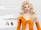 Sims 4 — WINGS-HAIR-Wavy long curly hair by wingssims — Colors:30