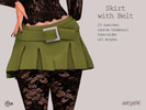 Sims 4 — Mini Skirt with Belt by astya96cc — 53 swatches