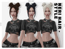 Sims 4 — Neri Space Buns Hairstyle by Leah_Lillith — All LODs, Smooth bones, Custom CAS thumbnail, Works with hats. To