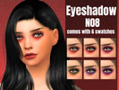 Sims 4 — Eyeshadow N8 by _alttrait_ — A grunge-style eyeshadow with heavy lower eyeshadow. Comes in 6 swatches.