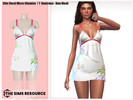 Sims 4 — Adult - Ellie Floral Micro Chemise by Harmonia — New Mesh