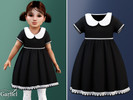 Sims 4 — Toddler - Vintage lace collar dress with soft gathered skirt by Garfiel — A charming toddler dress with a