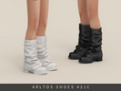 Sims 4 — Draped Mid-Calf Boots Child by Arltos — 7 colors.