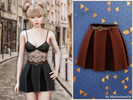 Sims 4 — Belted A-line mini skirt by MysteriousOo — Chic A-line mini skirt featuring a structured silhouette and clean