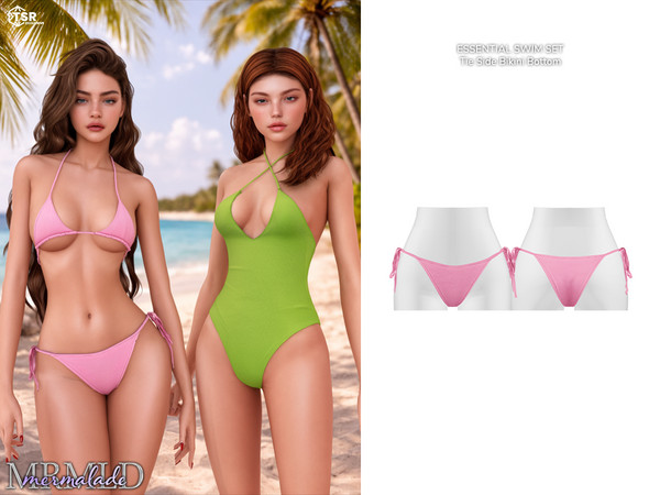 Sims 4 — MERMALADE Tie Side Bikini Bottom MC666 by Mermalade — New Mesh