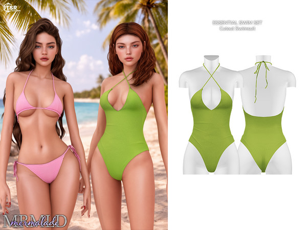 Sims 4 — MERMALADE Cutout Swimsuit MC667 by Mermalade — New Mesh