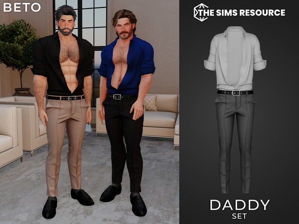 Sims 4 — By Beto - Daddy (Pants V1) by Beto_ae0 — Elegant and sensual men's attire