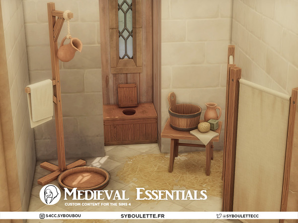 Sims 4 — Medieval Essentials - Bucket by Syboubou — Medieval Essentials is a functional set made for immersive medieval