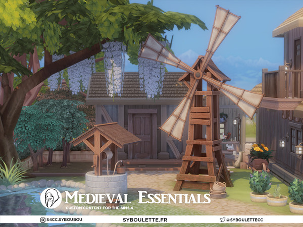 Sims 4 — Medieval Essentials - Scrolls crate by Syboubou — Medieval Essentials is a functional set made for immersive