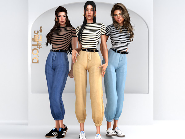 Sims 4 — Urban Ease Set DO170 Bottom 2228 by DOLilac — Includes: (Top + Bottom)
