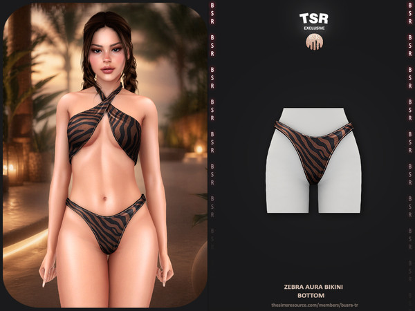 Sims 4 — Zebra Aura Bikini - Bottom BD1670 by busra-tr — - BD1670