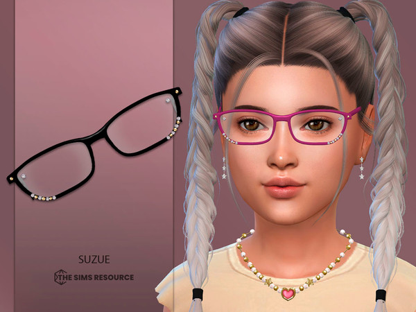 Sims 4 — Fame Glasses Child by Suzue — New Mesh (Suzue)