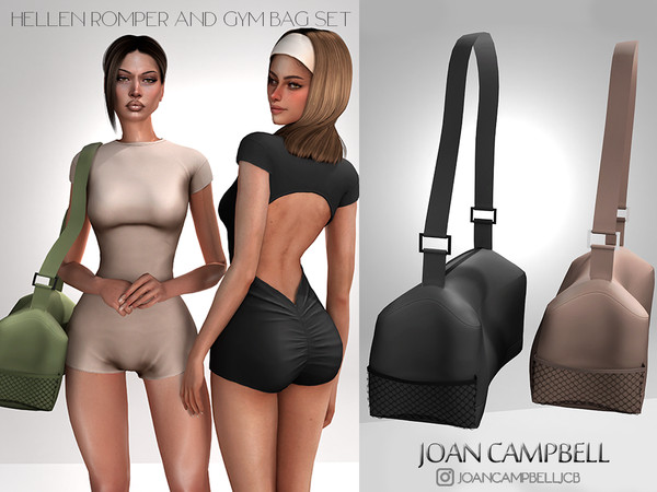 Sims 4 — HELLEN GYM BAG by Joan_Campbell_Beauty_ — INCLUDES: ROMPER(15 swatches)