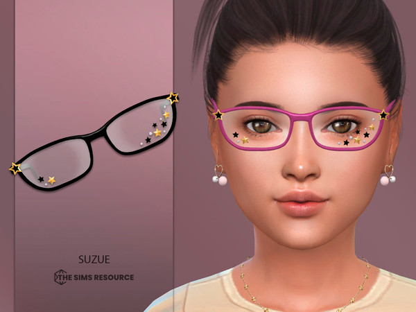 Sims 4 — Star Glasses Child by Suzue — New Mesh (Suzue)