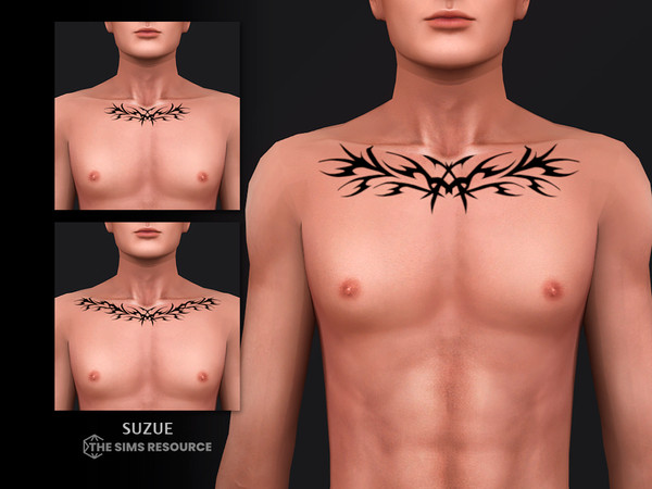 Sims 4 — Warrior Tattoo N5 9 by Suzue — 25 Swatches