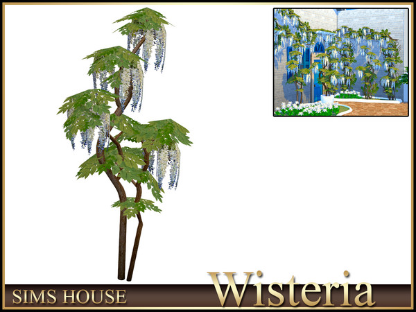 Sims 4 — Sims House Wisteria Branch Left | Wisteria by Sims_House — Wisteria