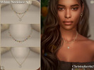 Sims 4 — Whim Necklace Set - Diamond Heart Charm Layered Necklaces by christopher0672 — This is a lovely set of layered