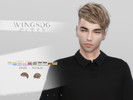 Sims 4 — WINGS-HAIR-Unilateral short straight hair by wingssims — Colors:30