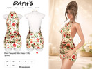 Sims 4 — Floral Textured Mini Dress by Daph's — A feminine and eye-catching mini dress featuring delicate floral patterns