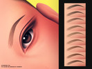 Sims 4 — Fine Trace Eyebrows by cosimetic — Eyebrows N183