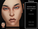 Sims 4 — "Painted Skin" Face Overlay 2 by Venerian by Venerian — 25 swatches, with eyelid and face details