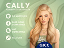 Sims 4 — Cally Hair by qicc — Long wavy female hair. - Maxis Match