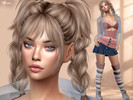 Sims 4 — Agathe Alenon by _TRASRAS — Realistic Female Sim You can easily use her for storytelling, gameplay, or