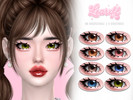 Sims 4 — - Learxfl : Honey Glaze Eyes by Learxfl — Eyes, 8 swatches , HQ and BGC . Standalone item with thumbnail.